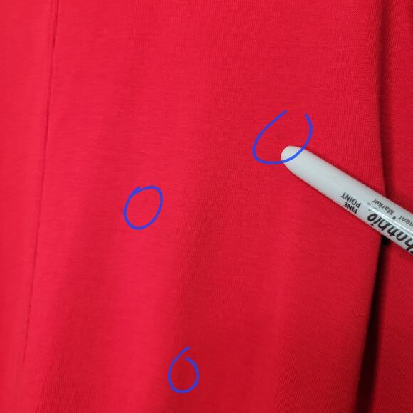 J Jill ‎ Red T Shirt Womens Size L Tall Long Sleeve Pima Cotton Easy Comfy Tee - Picture 7 of 12